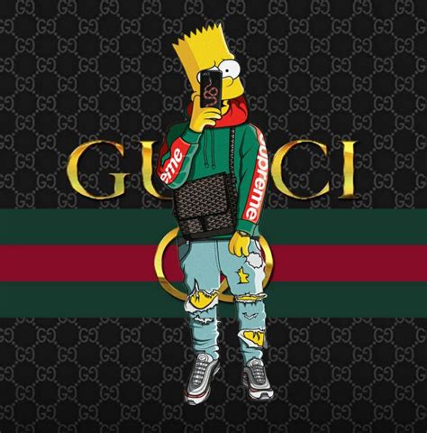 bart simpson gucci wallpaper|simpsons gucci desktop wallpaper.